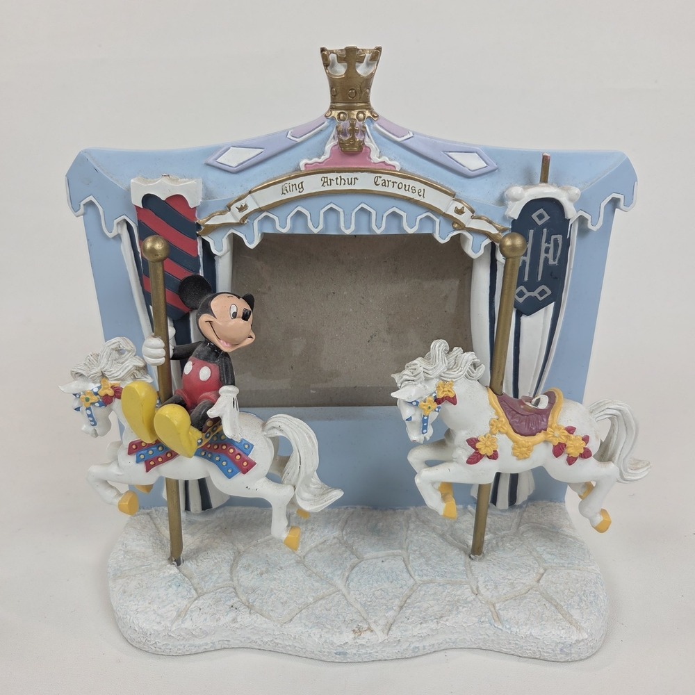 Mickey And Minnie Mouse Cinderellas Golden Carousel Photo Frame VTG